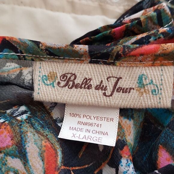Belle du JOUR Sheer Bird Dress Size XL Fits Medium - Picture 9 of 10